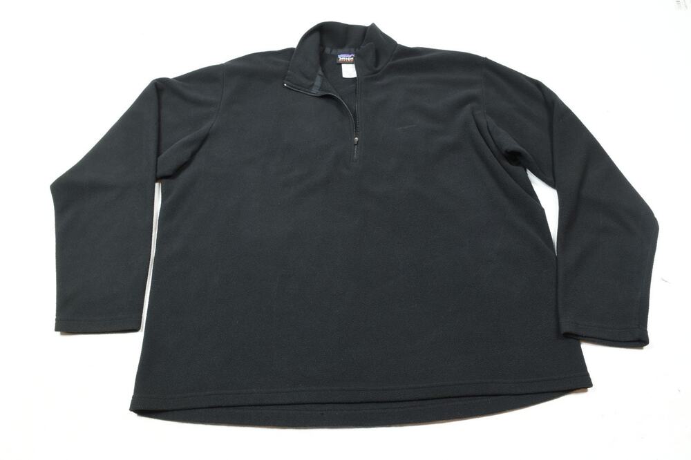 Patagonia Synchilla Micro-D Fleece Pullover Sweater Mens XL Black Long Sleeve